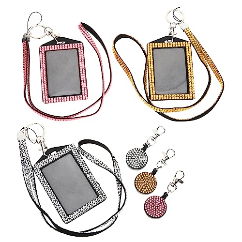 Porte-badges rétractables paillettes durables pour cartes d'identification
