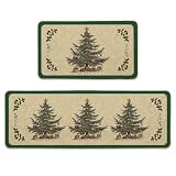 Artoid Mode Xmas Trees Christmas Kitchen Mats Set of 2-17x29+17x47