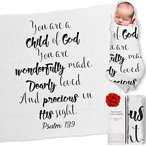 3. Ocean Drop - Muslin Swaddle Baby Blanket