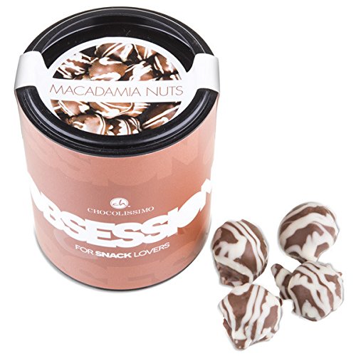 Noix de macadamia enrobées de chocolat au lait | noix au chocolat | Idée Cadeau | Premium | Femme | Homme | Boite cadeau pour Papa | Grand-père | 150g