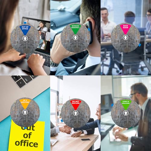 Image of Privacy Door Sign, Do Not Disturb /Come in Welcome /Out of Office /in a Meeting /Back Soon /Working Remotely Sign, That Lets Others Know Whether You're Available Or Not For Office (6inch, Vintage)