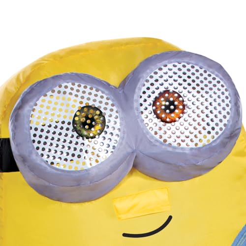 Disguise Bob Inflatable Minion Costume for Kids, Official Minions Halloween Costume, Blow Up Jumpsuit with Fan, Child Size (up to 7-8)3