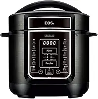 Panela de Pressão Elétrica 3 Litros Eos Multicooker Digital Inox Preto Epp30dp 110v