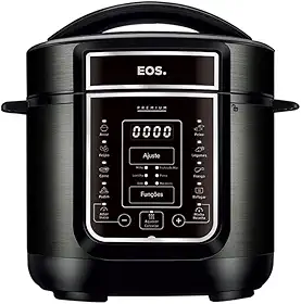 Panela de Pressão Elétrica 3 Litros Eos Multicooker Digital Inox Preto Epp30dp 110v