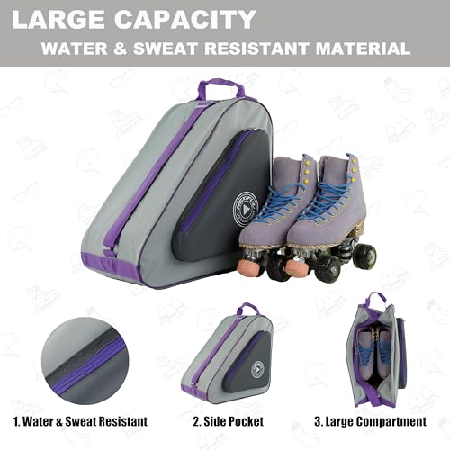 Image of HEXIFUL Skate Bag for Ice, Inline, Roller & Quad Skates - Kids & Adults
