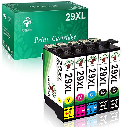 GREENSKY Reemplazo de cartucho de tinta compatible para Epson 29XL 29 XL for Epson Expression Home XP-235 XP-245 XP-247 XP-330 XP-332 XP-335 XP-342 XP-345 XP-430 XP-432 XP-435 (Paquete de 5)