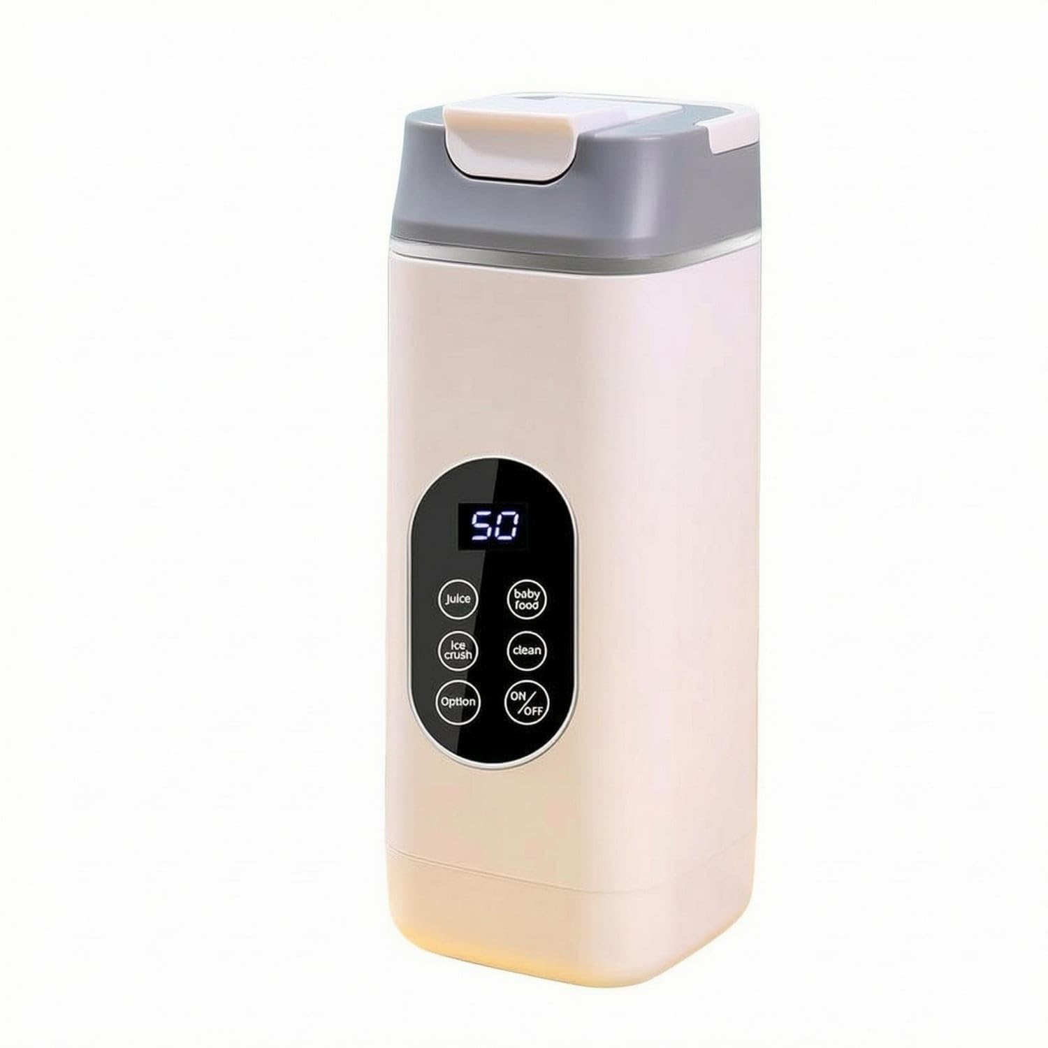 12- USB Rechargeable Blender Cup Stainless Steel Blades Portable Juice Blender Type-C Charging Small Appliance Digital Display for Infant Food Prep, Kitchen, Travel, White-image-48