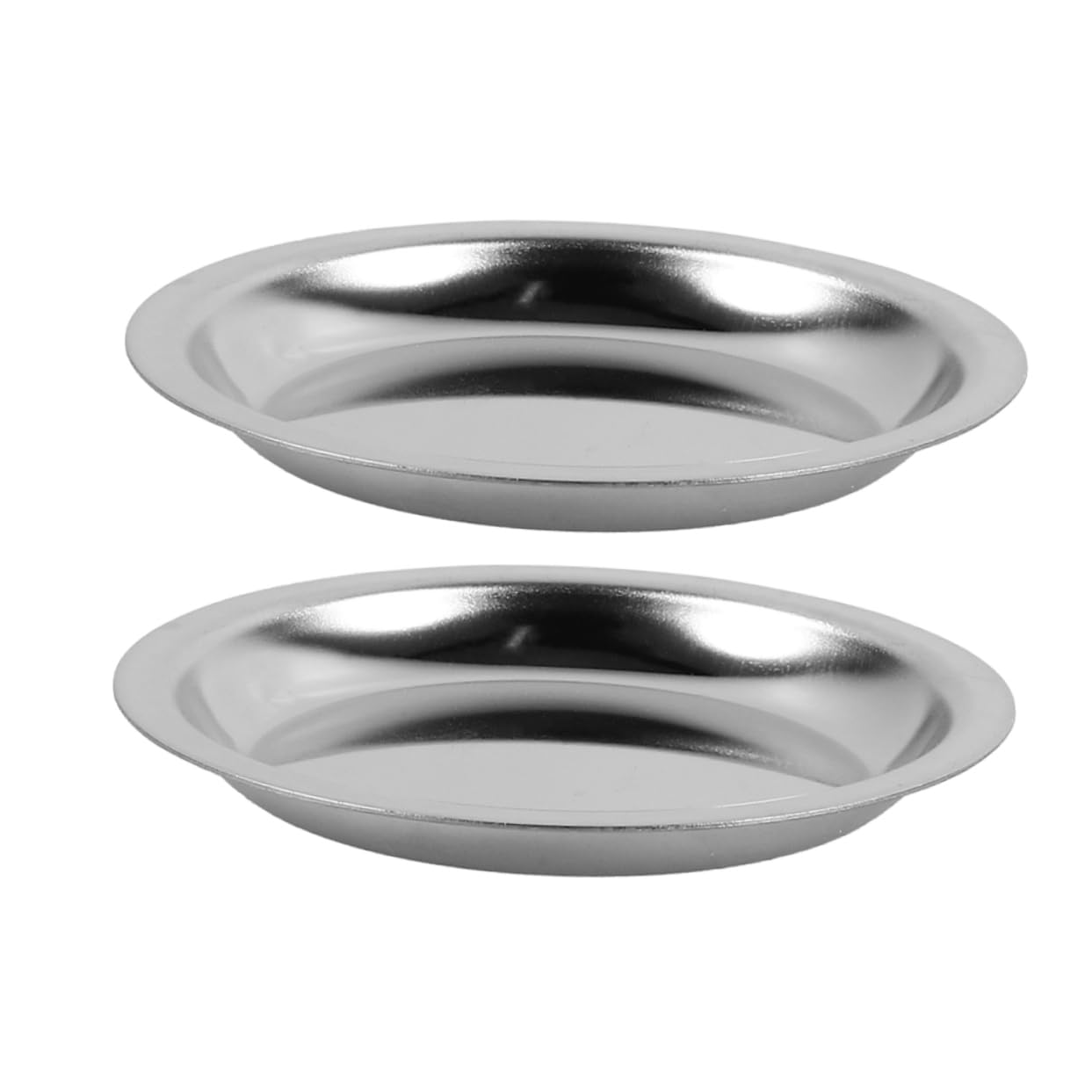 Cabilock 2pcs Stainless Steel Tea Bag Dish Round Tray for Drinks Wine Bottles and Teacups Easy to Clean Versatile Tea Drip Tray for Home and Kitchen Use