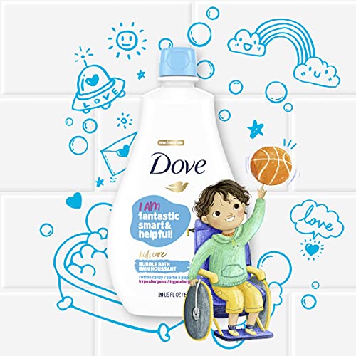 Image of Dove Kids Care Bubble Bath for Kids Cotton Candy Hypoallergenic Formula 20 oz 4 Count
