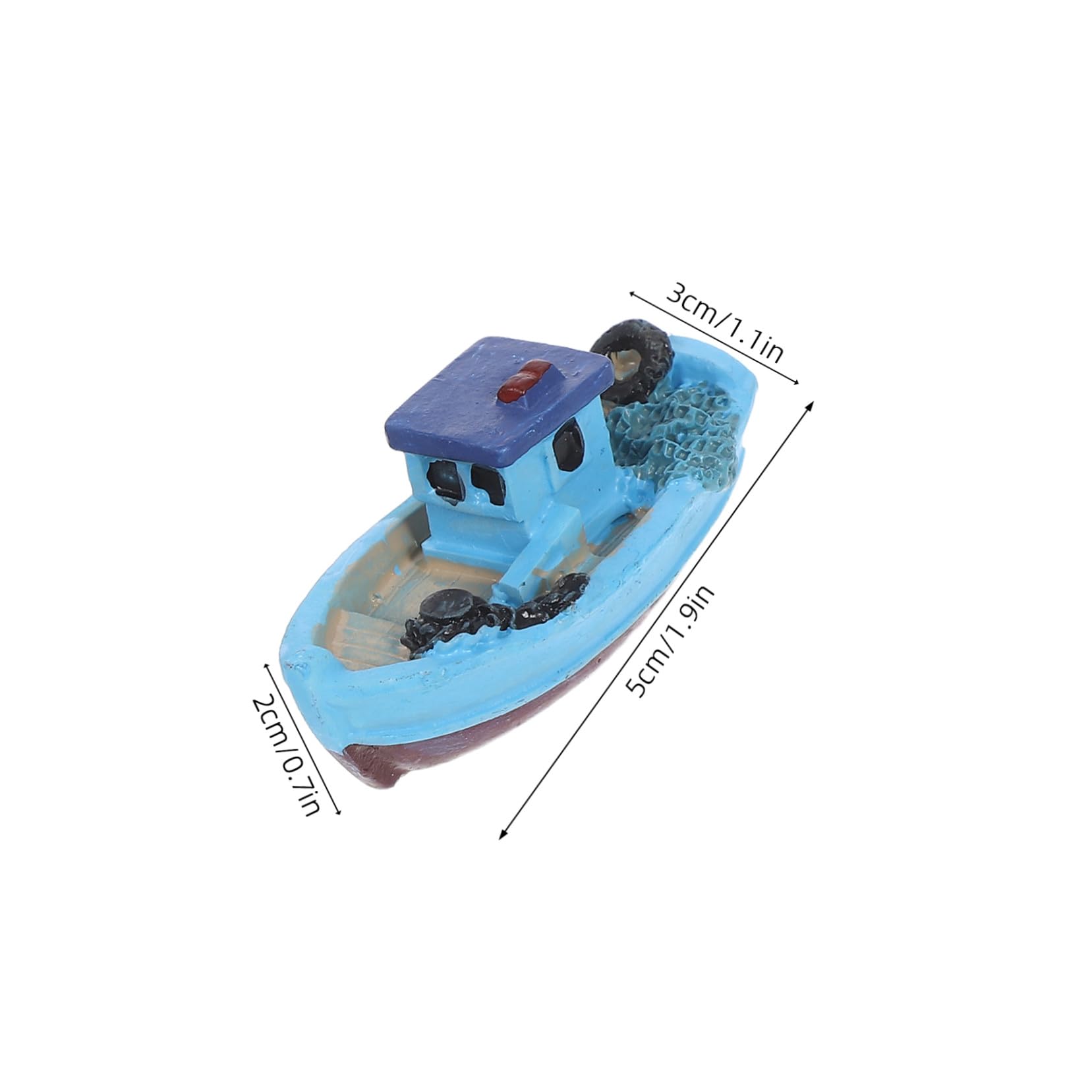 Kisangel Kit Decorativo Spiaggia 8 Pezzi in Resina a Forma di Barca, Miniatura per Decorazioni Casa da Spiaggia e Paesaggi Marini in Miniatura Stili multipli
