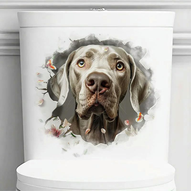 Autocollants toilettes chiens imperméables usage intérieur extérieur