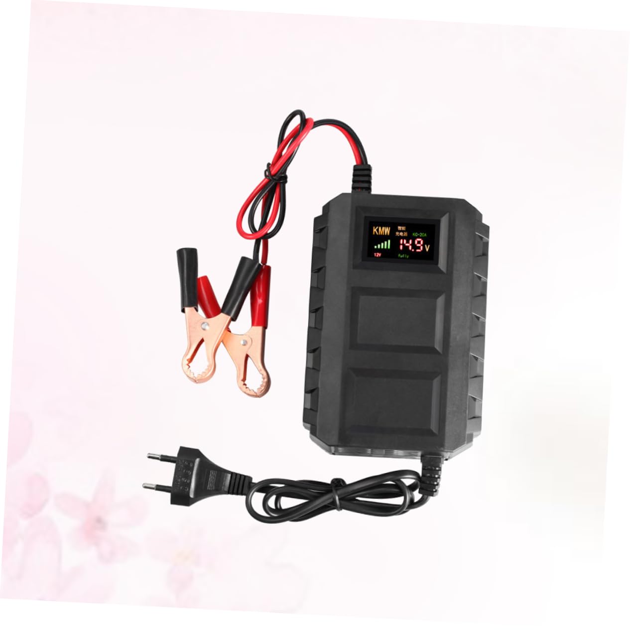 Caricabatterie per Batteria Auto 12V 20A, Nero in Plastica per Moto