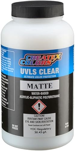 Createx Estabilizador de luz ultravioleta mate 4052 transparente de SprayGunner de 16 onzas
