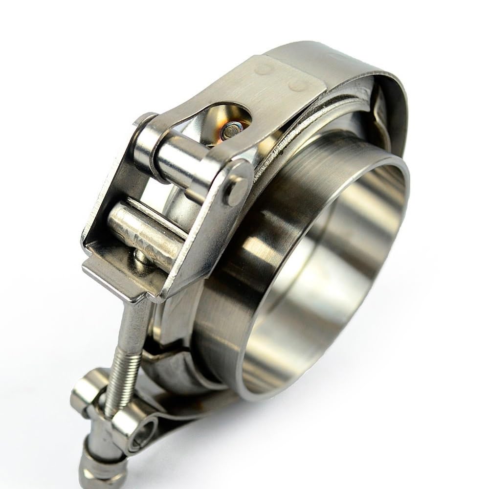 Ykmyxz 2.25 Inch Vband Clip， 2-3 Inch Stainless Steel Quick Opening V-Band Clamp With Flange Kit For Exhaust Pipe