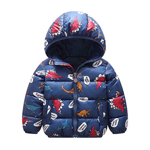 Cartoon Thicken Coat Warm Hooded Puffer Jacket Winter Windproof Outerwear Overcoat for Toddler Baby Boys Girls