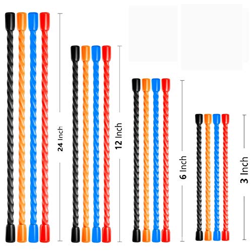Up To 50% OFF Gear Rubber Ties,16-Pack,Reusable Rubber Twist Ties, Assorted Colors and Sizes,3 Inch, 6 Inch, 12 Inch, 24 Inch, Cable Tie Straps, All Purpose Bendable Tie for Indoor and Outdoor