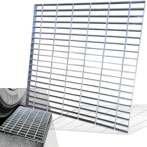 Image of Galvanized Steel Drain Grate, Driveway Channel Cover 32x32 in