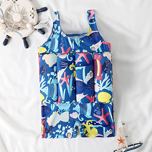 Image of Kids Boys Girls Floatation Swimsuit with Adjustable Buoyancy Baby Float Suit Swim Vest One Piece Swimwear Bathing Suit