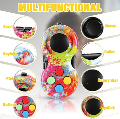 image for Skylety 2 Pcs Fidget Pad Game Controller Fidget Toy Game Handheld Game