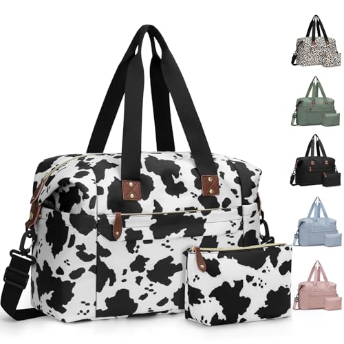 Image of Pritent Travel Duffle Bag, Waterproof Weekender Overnight Hospital Bags for Women Men with Toiletry Bag Lightweight Carry on Personal Item Duffle Gym Bag for Travel, Airplanes, Sports