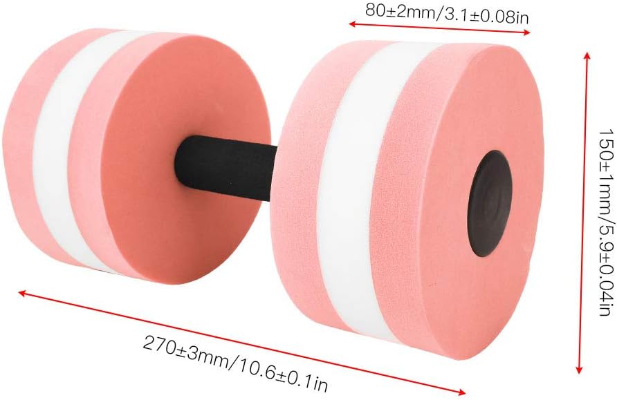 Keenso Eco-Friendly Roundness Foam Water Workout Dumbbells Water Weights Barbell Floating Dumbbell Fitness Equipment