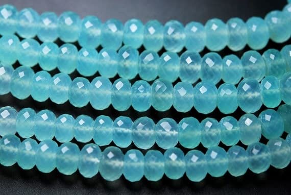 Rondelles calcédoine aqua 10mm, finissez-en avec les perles ternes pour vos bijoux artisanaux