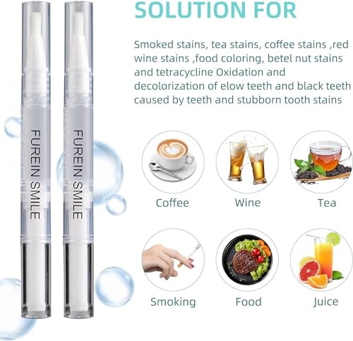 Image of Teeth Whitening Pen 5 Pens 50+ Whitening Treatments -Removes Years of Stains 35% Carbamide Peroxide Tooth Whitener Brush Gel Pen