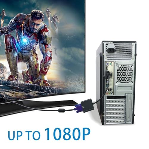 Image of ETZIN DVI to VGA Adapter, 1080p Active DVI-D to VGA Adapter Converter 24+1 Male to Female Adapte (DVI-to-VGA-Cable) EPL-225TC(DV-I to VGA)
