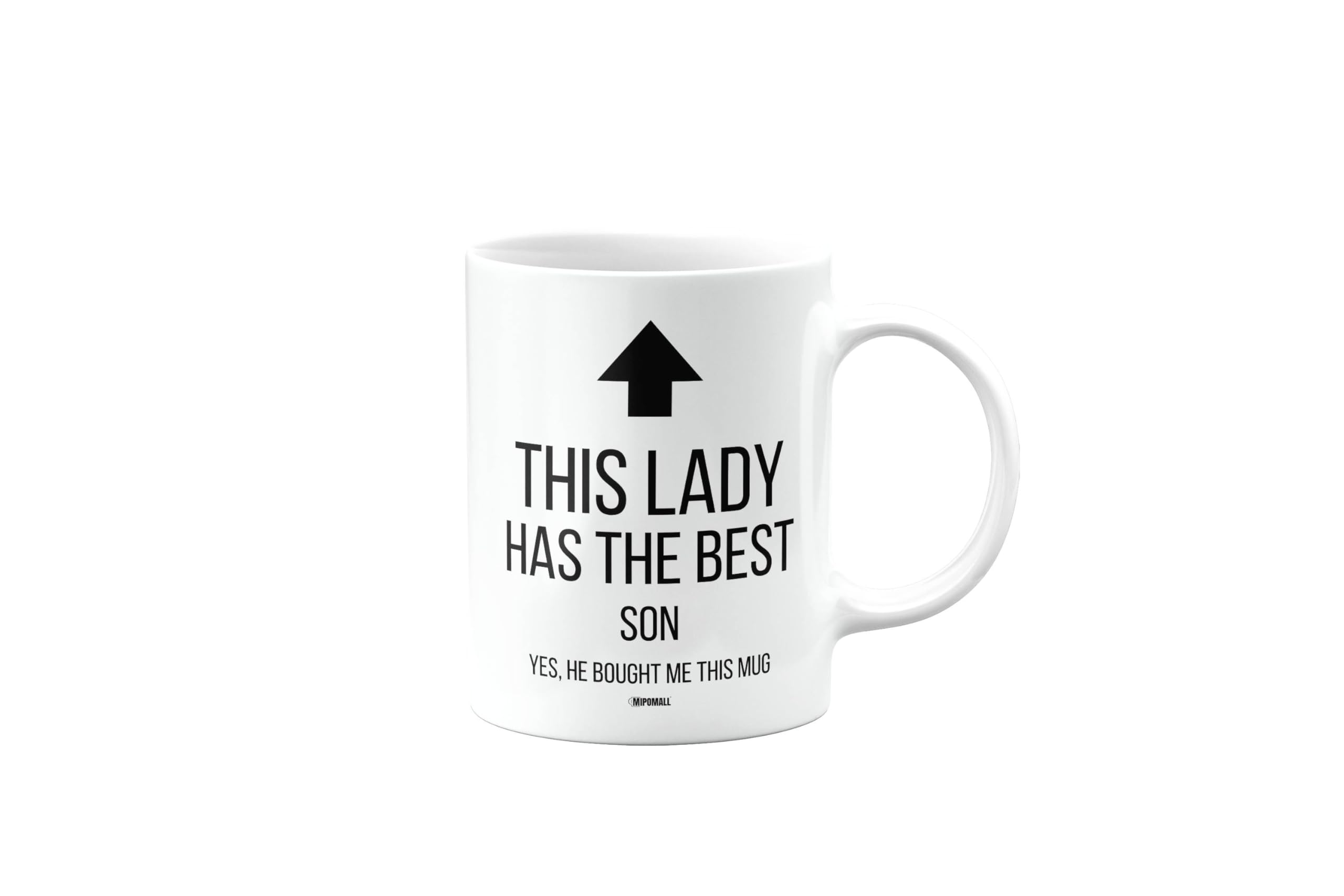 MIPOMALL This Lady has The Best Son Mug, Funny, Joke, Silly, Gag, Birthday Gifts for Men or Women, Secret Santa, Presents for Christmas, Cup, mm-CA_251_111