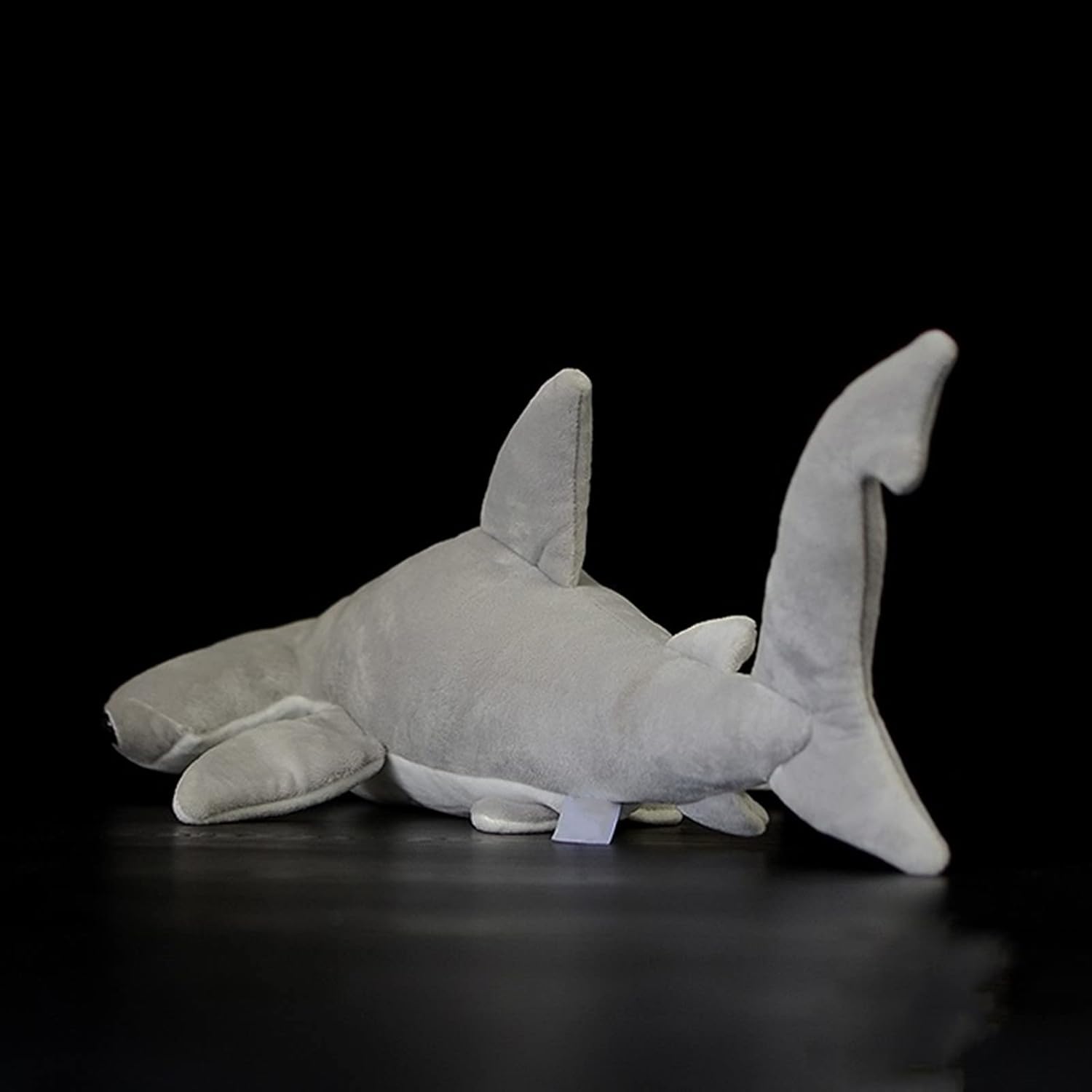 Hammerhead Shark Plush Stuffed Sea Animal, 15.7 Inch Dark Grey Simulation Hammerhead Shark Plush Stuffed Toy Simulate Real Shark Animal Plush Toy, Gift Pillow for Boys and Girls, Decorate Room