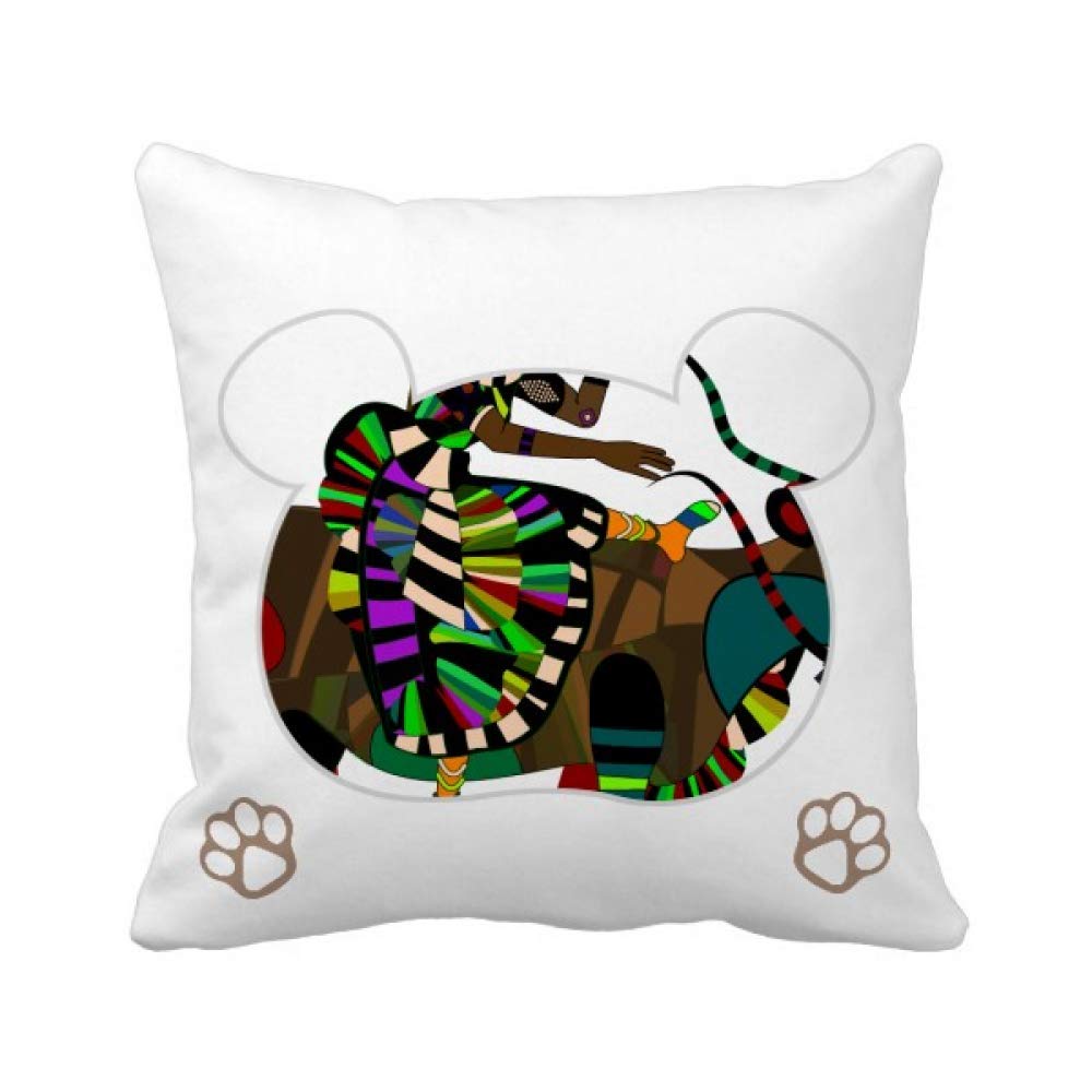 Housse de coussin carrée ours Cow Ride pour canapé