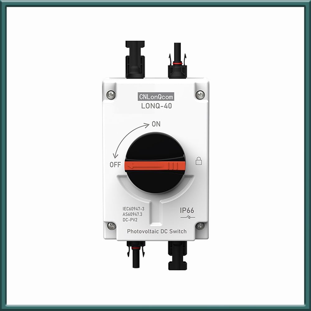 Solar Fotovoltaico DC Switch IP66 Impermeabile Sistema Solare PV Isolatore per Camper Navi Case Fotovoltaico DC Isolamento Switch DC 1200V 40A