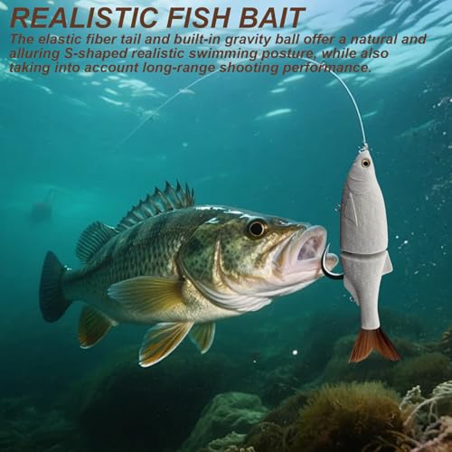 Leurres de pêche vierges non peints avec queue filament pour bar et brochet