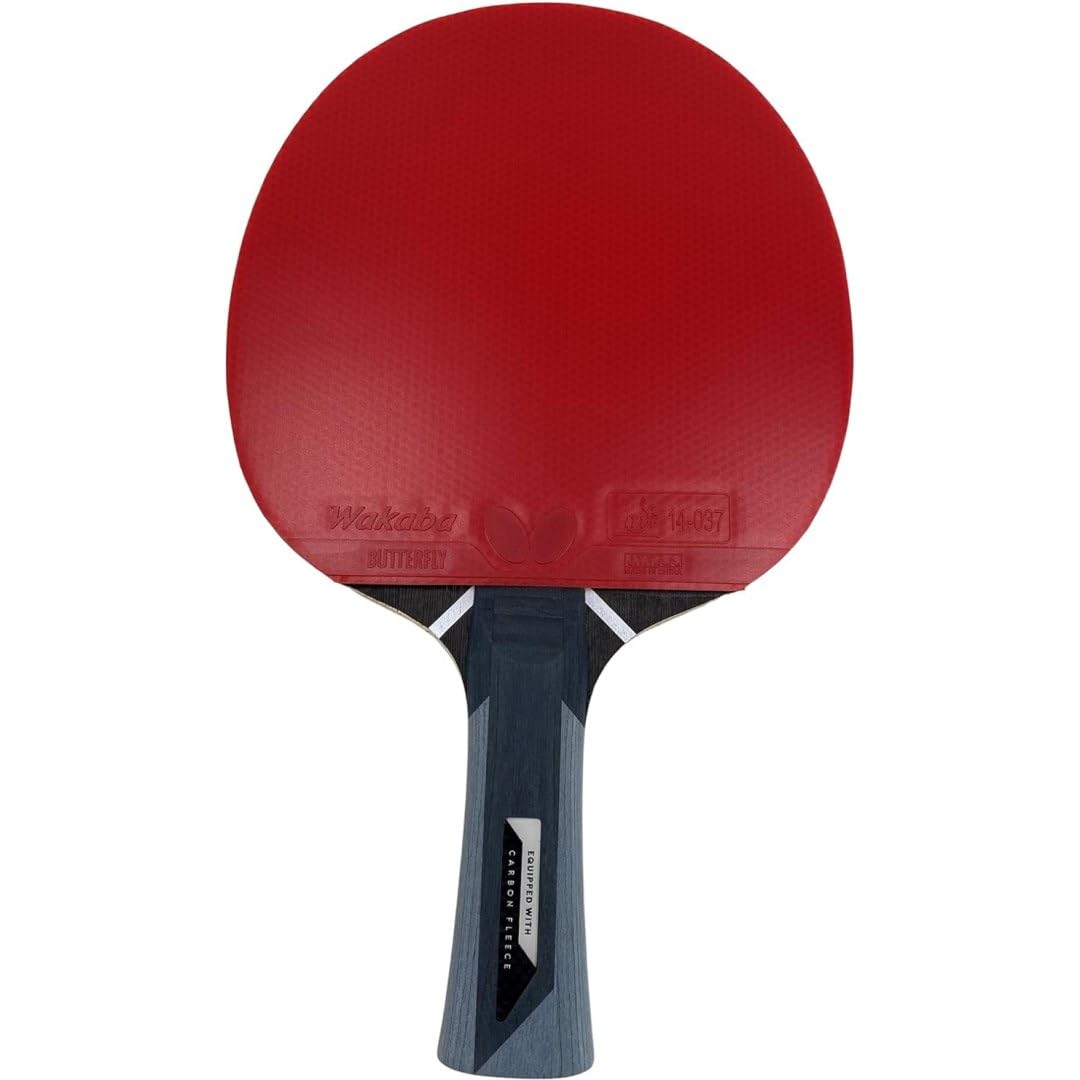 Butterfly Timo Boll Titanium Raquette de tennis de table | Revêtement Wakaba certifié ITTF pour compétition | Éponge de 2,0 mm | Joueurs professionnels entraînés