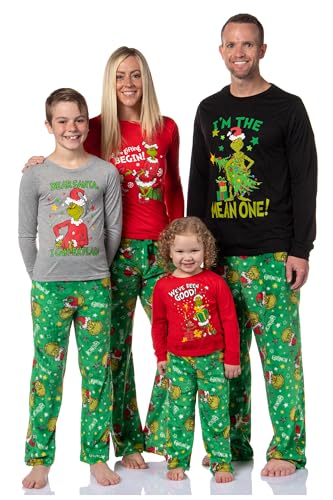 Dr. Seuss GRINCH Men's I'm The Mean One Adult Lounge Pajama Sleep Set2