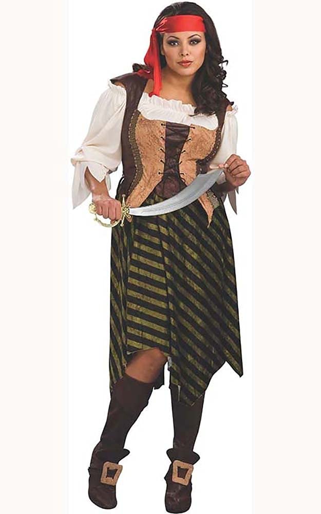 Kostium pirata dla dorosłych plus size 16-22