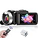 Produktbild Videokamera Camcorder FHD 1080P 30FPS IR Nachtsicht Videokamera 16X Digital Zoom Digitale Videokamera für YouTube, 3,0"IPS 270 Grad Flip Screen mit 2 Batterien, Fernbedienung