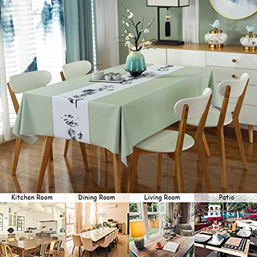 Nappe de table anti tache PVC vert Bigood pour protéger