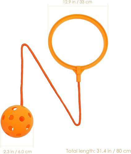 Miniatura 3 de NOLITOY Juego de pelota oscilante para interiores y exteriores, juguete colorido para saltar al tobillo, juego de cuerda de saltar para niños y