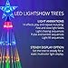 Wintergreen Lighting 6' Multi Color 14-Function LED Light Show Cone Christmas Tree, Outdoor Christmas Decorations
