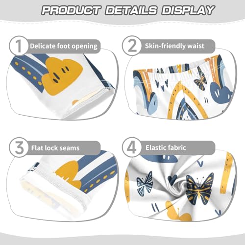 Toddler Girls Leggings Printed Yoga Pants Leggings Rainbows and Butterflies for Kids3