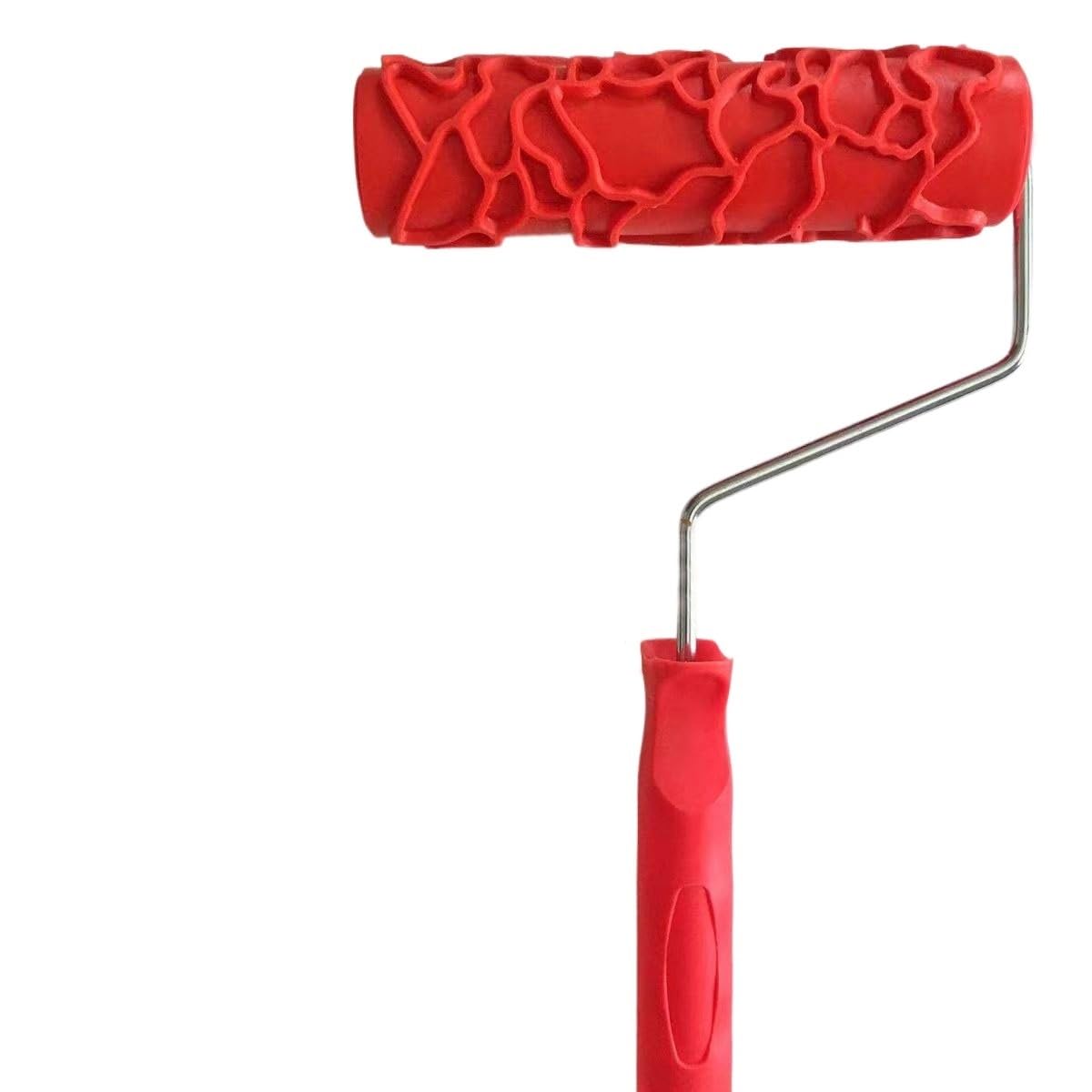 Rullo for pittura, rullo for pittura con motivo, rullo for pittura in gomma da 8 pollici con texture in mattoni, strumento for pittura con effetto grana con manico, strumento for decorazione murale fa