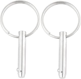 INOOMP 2 Pçs Bimini Pino De Liberação Rápida Pino De Veleiro U-Clip Prata Motor Aço Inoxidável Pino De Dobradiça De Liberação Rápida Gancho Pequeno Pino De Liberação Rápida Marinho Mola