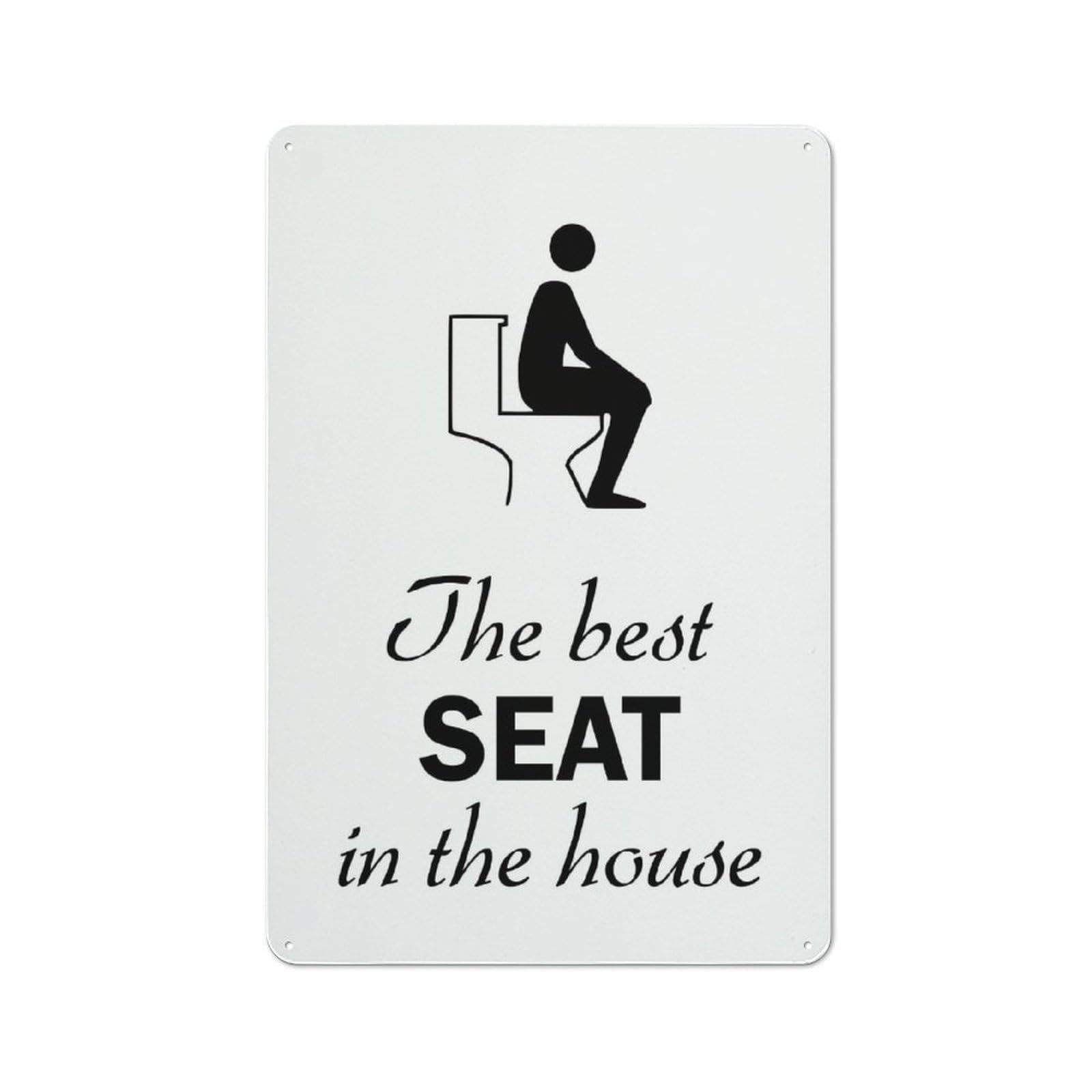 Metal Plaque 30x20cm with The Best Seat In The House for Pub Or Café, Retro Decor, for Pub Decor Enthusiasts Refreshing A Room in Autumn