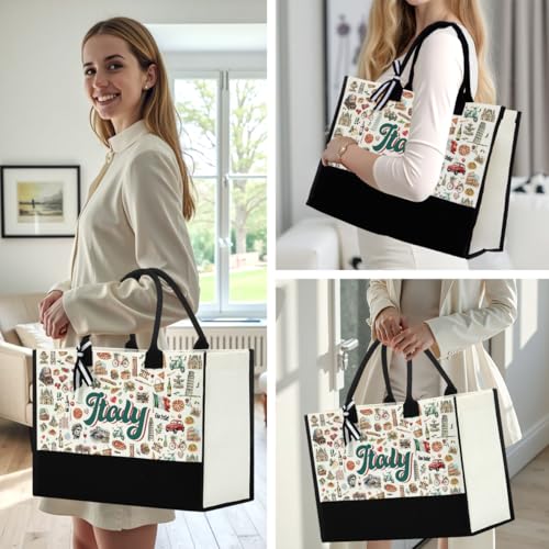 Seattle Italy Chicago New York Las Vegas Paris Gifts for Women Canvas Tote Bag Mother's Day Gifts for Women2