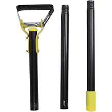 Garden Hoe, Stainless Steel Adjustable Long Handle with Triangular Metal Head and Loop Stirrup Design for Weeding, Soil Loosening, Planting