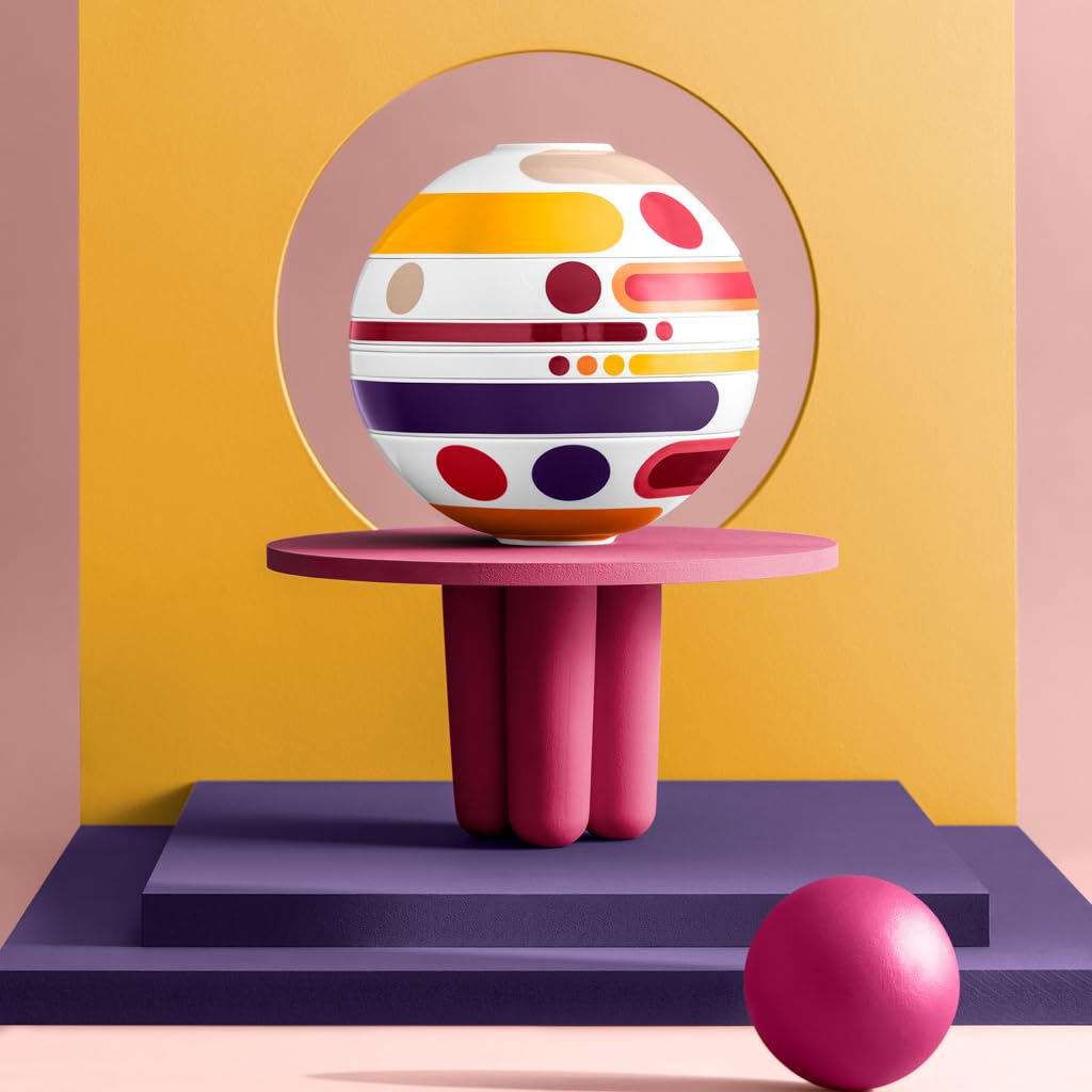 Villeroy & Boch - La Boule miami, komplet naczyń z porcelany, 7-częściowy komplet naczyń dla dwóch osób, porcelana Premium, można myć w zmywarce, można używać w kuchence mikrofalowej, wielokolorowy