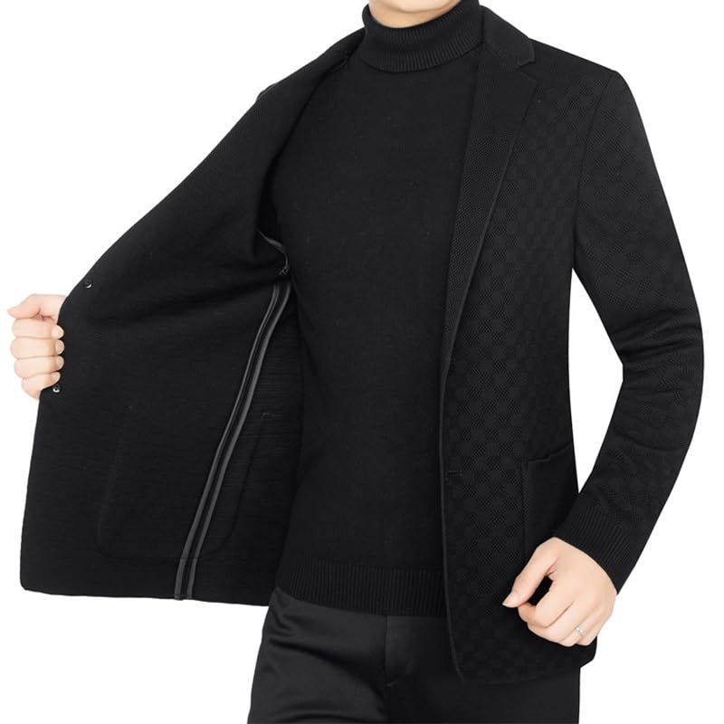 Casual Blazers Mens Casual Knit Sport Coats Two Button Slim Fit Blazers Notch Lapel Suit Jacket Pockets Western Sport Coats2