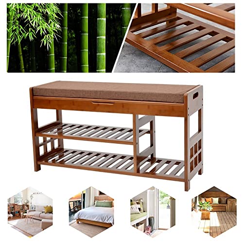 Étagère à chaussures à 2 niveaux et banc de rangement multifonction avec siège
