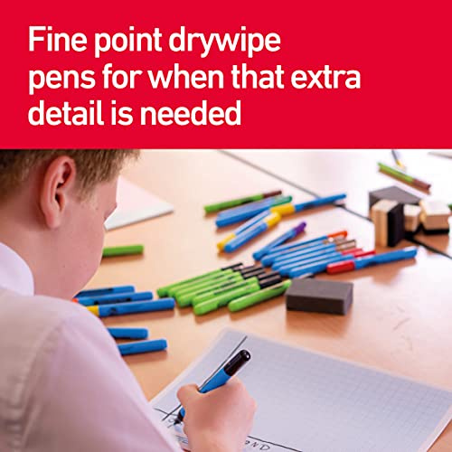 SHOW-ME - Whiteboard Markers | Drywipe, Erasable Black Fine Tip 1.2mm Line | Classroom Board Writing Pens with 3-Day Cap-off, Box of 12 - Image 4